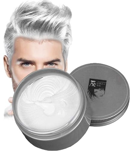 Blanc Cire Colorante Cheveux DIY Coloration Temporaire Lavable Unisexe Utiliser pour pour la fête de Noël d'Halloween