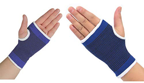 MiaLover 1 Paar Handgelenkbandage - Handgelenkstütze Handgelenkstütze Kompressionsmanschette für Karpaltunnel, Handgelenksverletzungen, Arthritis, Verstauchungen, Syndrom für Männer und Frauen (Blau)