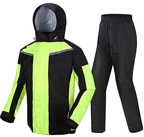 BHBXZZDB Impermeabile Tuta Antipioggia da Moto Impermeabile e Traspirante Giacca e Pantaloni Antipioggia per Uomo e Donna (Taglia: Media)