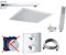 vanvilla Duschsystem mit Unterputz Duscharmatur von Grohe Grohtherm 2-Wege Thermostat und vanvilla Regendusche mit Armatur mit Thermostat, Duschkopf eckig, Dusch-SET G09-ob poliert
