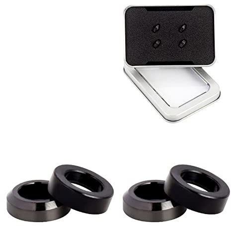 2 Paar Fahrrad Headset Spacer,Fahrradsteuersatz Abstandshalter TC4 Titanium Bremse Schraube Unterlegscheiben Spacer M6 Konkav Konvex Ausgleichsscheibe für Mountainbike Fahrrad