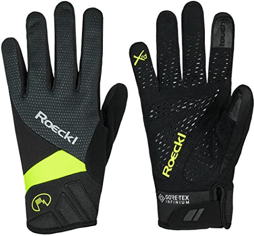 Roeckl Runaz Winter Fahrrad Handschuhe lang schwarz/gelb 2023: Größe: 10