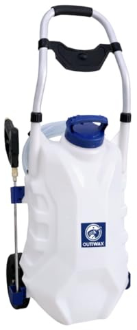 Pulvérisateur électrique Pro Sprayer OUTIWAX - 2 Batteries + Cloche de pulvérisation - Jet jusqu'à 10m à 13m - contenance 30L - 3 Buses Spray - Pulvérisateur électrique toiture Longue portée