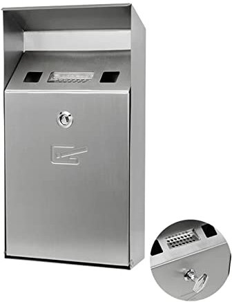 Aschenbecher, Standaschenbecher, Wandaschenbecher, Premium-Zigarren-Aschenbecher for den Außenbereich, Wand-Zigarettenkippen for Terrasse, Hotel, Café, Büro, Restaurant, Bar usw(Color:Sliver)