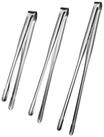 TOZBLEU Pinze da Cucina - 3 Pezzi Pinze da Barbecue, Pinza in Acciaio Inox, Pinza Cucina, Adatto per Pasta per Cucinare, Barbecue, Grigliare, Buffet, Cubetti di Ghiaccio, Insalate