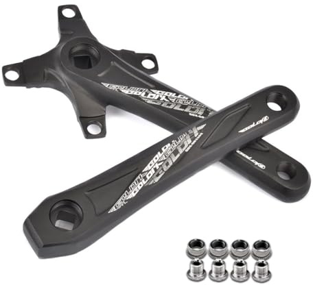 QUYCOIU 64/104 BCD Mountain Bike Crankset 170MM 175MM Road Bikes Cranksets Diamond Hole Bike Crank Arm 10-11 Speed Compatible With Single/Double Chainring With Bolts(175mm)