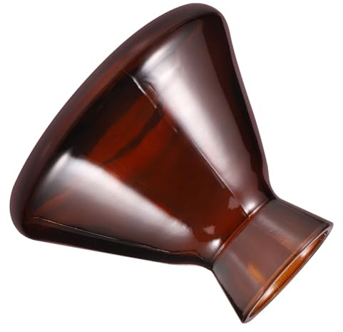 HAMPPLIES Bottiglia in Vetro Marrone Diffusore di Fragranza da 220ml Bocca Larga e Forma a Tromba per Distribuzione Uniforme del Profumo dal Design Raffinato e Moderno