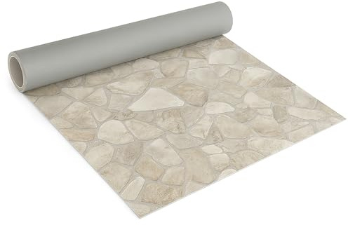 Internethandel Pfordt CV Bodenbelag Marlow Stein Optik, 250x200 cm, pflegeleichter PVC Vinylboden, Meterware für Küche und Wohnzimmer