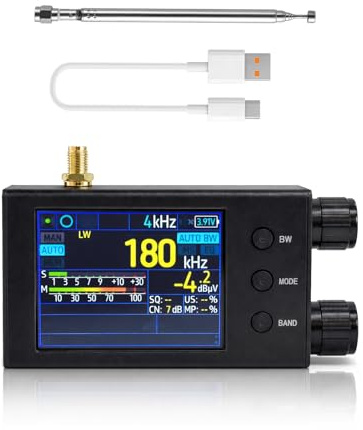 WOOKLEA TEF6686 Full Band Radio Receiver 65 to 108MHz, Shortwave Pocket Radio CNC Aluminum Alloy, 2.8 Inch Touchscreen, for FMDX Remote Reception