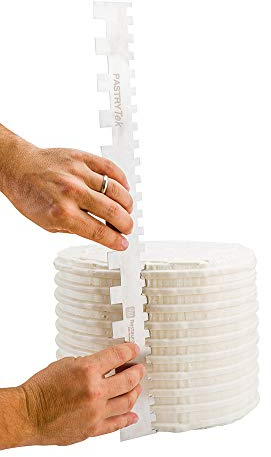 Restaurantware 19.8 Inch x 2 Inch Cake Comb 1 Square Decorating Comb - Double-Sided Assorted Edges Stainless Steel Icing Smoother For Decorating Or Sculpting Desserts