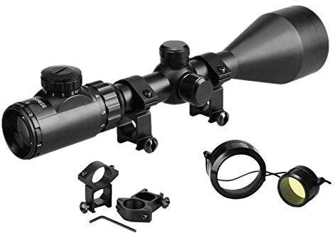 Froadp Lunette de Visée Rouge et Vert Lunette de visée avec Montage pour la Chasse et Le Sport Carabine à Air Comprimé(3-9x40EG, Montures de 11mm)