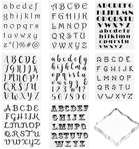 9 Pieces Alphabet Cake Stamp Tools Cookie Stamp Set Alphabet Numbers Fondant Cake Mold
