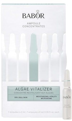 BABOR Algae Vitalizer Serum Ampoules for the Face, with Green Algae Extract for a Revitalised Complexion, Vegan Formula, 7 x 2 ml Concentrated Ampoules