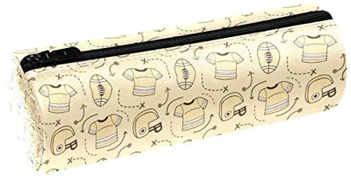American Football Stoff und Helm Leder Fass Stift Federmäppchen Münzbörse Kosmetik Make-up Tasche für Student Schreibwaren Schule Büro Aufbewahrung