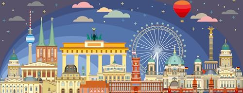 Ravensburger 12000449 - Natter i Berlin - pussel 1000 bitar - pussel för vuxna och barn från 14 år och uppåt, pussel Berlin