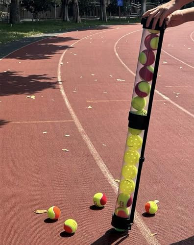 Pozzobon Skalierbar Ballsammelrohr für Tennisbälle, Picklebälle, Ball Pick Up Tube, für bis zu 15 Bälle