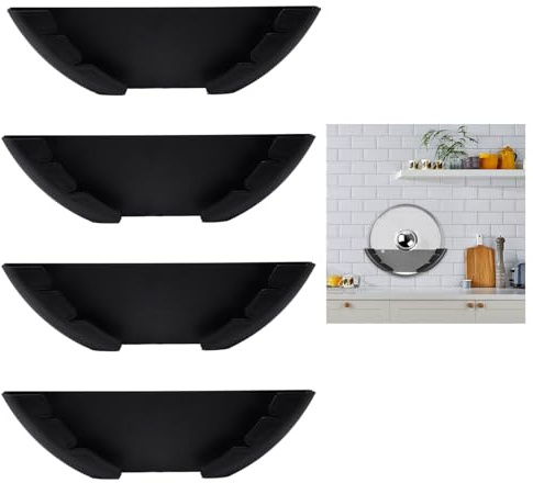 4 Piezas Soportes para Tapas de Ollas, Autoadhesivo Organizador Tapas Ollas