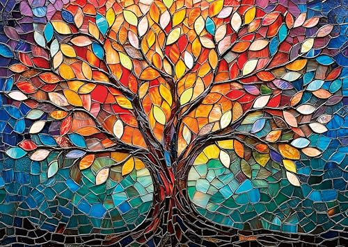 Puzzle Adulte 1000 Pièces Arbre de Vie 70x50cm Puzzles pour Adultes Jeu éducatif Défi Jouets 1000 Pièces Puzzles pour Adultes Enfants