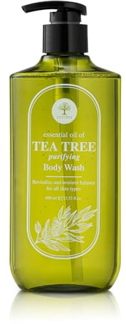 ZESTREE Tea Tree Body Wash, Natural Purifying Formula, Antibacterial Body Wash, All Skin Types, A Natural Bodywash Soap & Shower Gel for Women & Men With Anti-Fungal Properties.