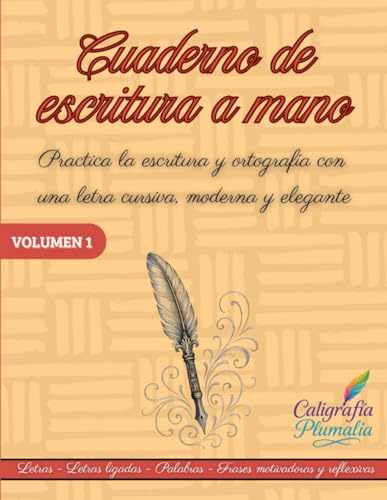Cuaderno de Escritura a Mano para Adultos y Adolescentes: Cuaderno de caligrafía de práctica de escritura con letra cursiva, elegante y moderna. Con ... hojas donde encontraras consejos y mucho más.