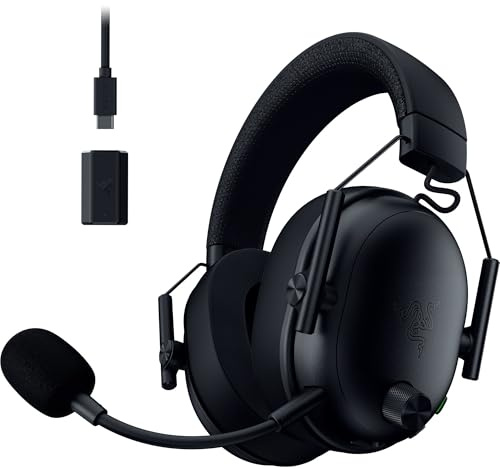 Razer BlackShark V3 Wireless Gaming Headset for PC: 50mm Drivers - Super Wideband Mic - 2.4 GHz, Bluetooth, USB - Works with Mac, PS5, Nintendo Switch, Smartphone - 70 Hr Battery - Black