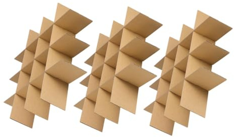 POPETPOP Cartons Déménagement pour Verres Séparateurs en Carton et Verre, 18 Pièces en Papier Khaki pour Protection Optimale des Objets Délicats Lors Déménagement