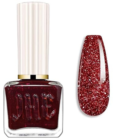 Nagellack blixtröd – 12 ml röd glänsande nagellack snabbtorkande – giftfri vattenbaserad nagellack för gör-det-själv nagelkonst – högpigmenterad nagellack för nagelkonst normal färglack (Flash Red)