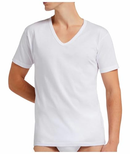 Liabel 3 t Shirt Corpo Uomo Mezza Manica Scollo a V 100% Cotone Art. 03828/53 (6/XL)