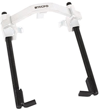 TECPO Federspanner Werkzeug für Fahrwerksfeder, stufenlos anpassbarer Spiralfeder-Spanner bis 1,5 T, Spannweite 280 mm, Federdurchmesser 40–180mm, Spindel M16, SW 24mm, ideal für Vorder- & Hinterachse