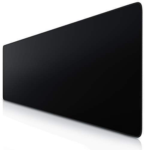 TITANWOLF - Extra Large Gaming Mouse Mat 1200x400mm Oversize - XXL Mouse Pad with motif - Desk Pad XXXL Extended – For Precision and Speed - Non-Slip Rubber Base – For Mouse and Keyboard - Black