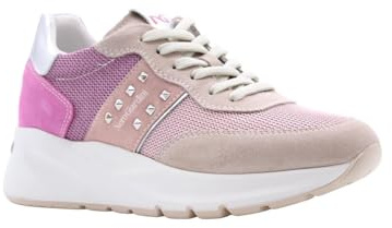 Nero Giardini E409852D Sneakers Donna in Pelle, Suede E Tela - Femme 36 EU