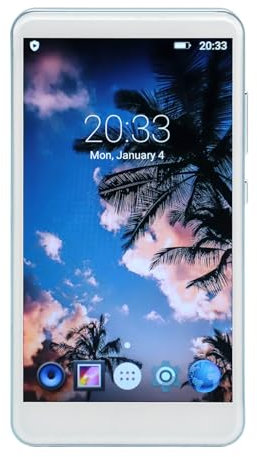 8GB MP4 Player, 5inch Portable Audio MP3 MP4 Player, Screen, MP3 Player with Bluetooth WiFi, Digital Audio Players for Home Travel (Blue)