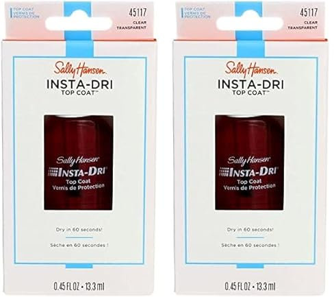 Sally Hansen Insta-Dri de Chip - Esmalte para las uñas capa superior 13,3 ml (Paquete de 2)