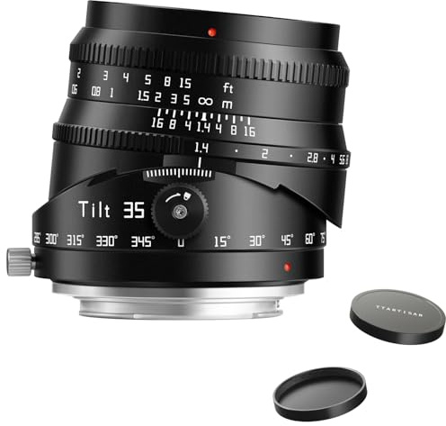TTArtisan Objectif 35 mm F1.4 Tilt-Shift APS-C pour A7, A7II, A7R, A7S, A9, A5000, A6600, NEX-3, NEX-5, NEX-7, NEX-5C et plus encore