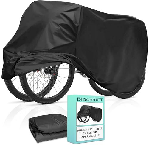 Funda 2 bicicletas exterior impermeable universal resistente al agua rayos UV polvo material PEVA de Alta Durabilidad 240x140 cm
