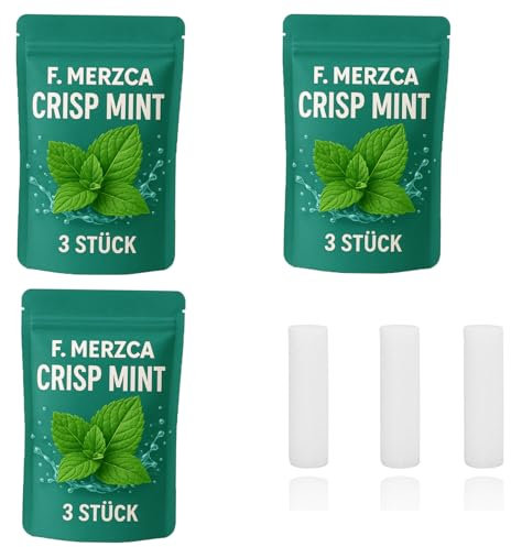 F.MERZCA® Geschmacksfilter Set Minze – 9 nikotinfreie Filter mit Geschmack Minze für Genussvolles Rauchen Aufhören, Rauchentwöhnung