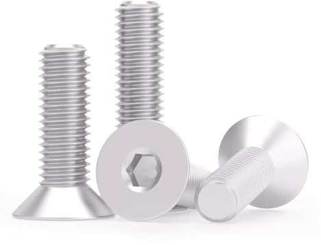6061 Aluminiumlegering M3 M4 M5 M6 M8 M10 M12 Platt huvud Insexskruvar Försänkta Sexkantsskruvar(M3x20mm 50pcs)
