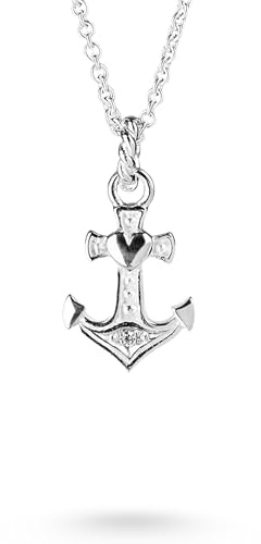 Heartbreaker kleiner Anker Anhänger mit Zirkonia/Kollektion Glaube, Liebe & Hoffnung/Anhänger Silber 925 Sterling nickelfrei/LD GLH 32