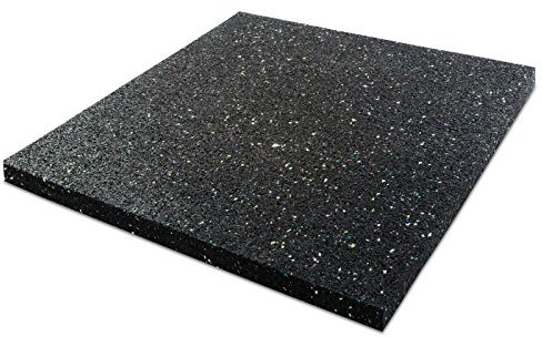 etm - Tapis Anti-Vibration 60x60 cm - Réduit les Vibrations - Idéal pour Machine à Laver et Sèche-Linge - Revêtement de Sol Absorbant les Chocs - Tapis Anti-Bruit en Caoutchouc recyclé - Épaisseur 5mm