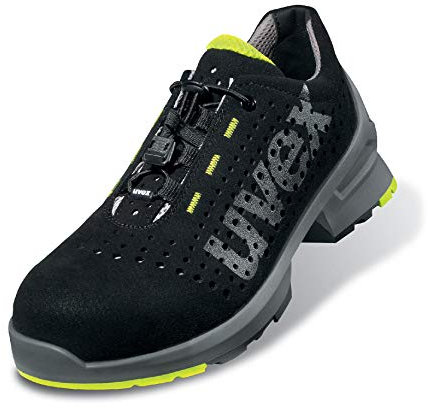 Uvex 1 Arbeitsschuhe - Sicherheitsschuhe S1 SRC ESD - Lime-Schwarz - Weite 12 / Weit - GR, Größe:42