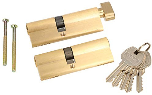 KOTARBAU® konstant profilcylindersats 2 st. 40 x 50 mm med låsknopp