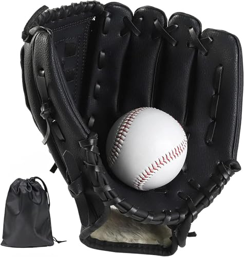 LeapBeast Guanti da Baseball, Brocca Softball Guanti con Morbido Baseball, Solido PU Ispessimento Left Hand Guanti per Bambini/Ragazzi/Adulti Professionale Baseballs Guanto