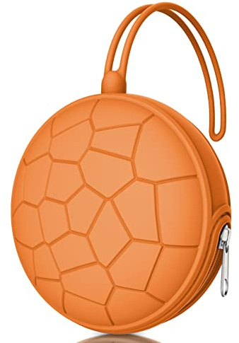 Smlpuame Portachupete Bebe de Silicona -Guarda Chupete Bebe - Porta Chupetes Bebe - Funda Chupetes Bebe - Caja para Guardar Chupetes Libre BPA - Guardachupete Bebe（Naranja）