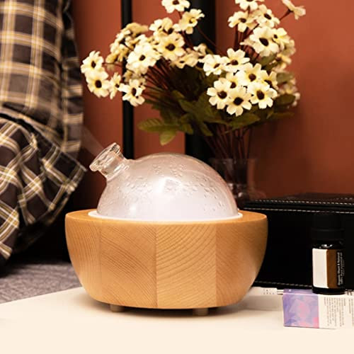 Humidificador de difusor de aceite esencial de vidrio, apagado automático sin agua de 7 colores luces difusores de aroma for dormitorio habitación de la habitación del hogar, mamá, esposa, regalo 200