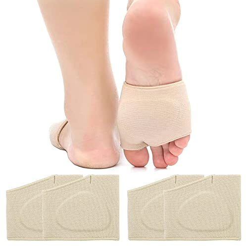 Coussinet Plantaire Gel, 2 Paires Coussins Avant-Pied, Coussinets de Chaussures Avant-Pied, Metatarse Coussinets pour les Femmes Hommes Soutenir Les Métatarsalgies,le névrome de Morton,l'arthrite - L