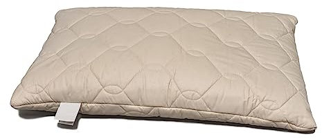 GIRAFFENLAND Bio Dinkelspelzkissen 40x60cm Komfort-extra Bio-Steppware + Bio Dinkel mit zusätzlichem Inlett | ungefärbt und ungebleicht | Schlafkissen, Kopfkissen