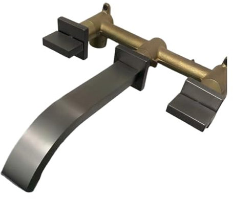 Rubinetto Bidet Bagno Rubinetto Per Lavabo Fuori Terra A Parete Da Incasso Completamente In Rame Rubinetto Per Acqua Calda E Fredda A Parete Per Lavabo A Scomparsa Nero Grigio