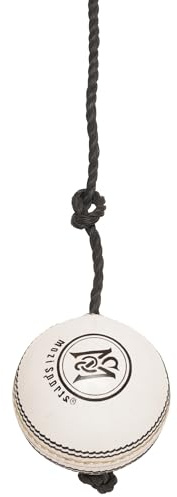 Mozi Sports Pelotas de críquet de cuerda: desarrolla la coordinación ojo-mano bola colgante de cuero para práctica