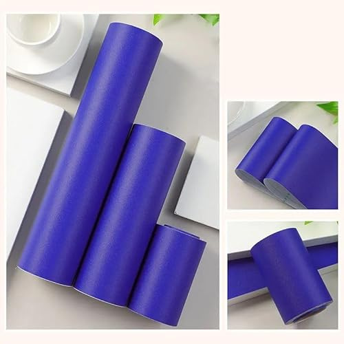 Dostear Bordi Greche Pannelli Adesivi Bordo Adesivo per Pareti Striscia Adesiva Muro Decorativa Greca Adesiva per Parete blu 20cm X 500cm