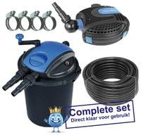 AquaKing Juego completo PF²-30 NG con Bomba - Lámpara UV - Filtro - Bomba de estanque - Estanque - Filtro de estanque - Control de algas - Algas - Bomba de filtro - Filtro de filtro de presión